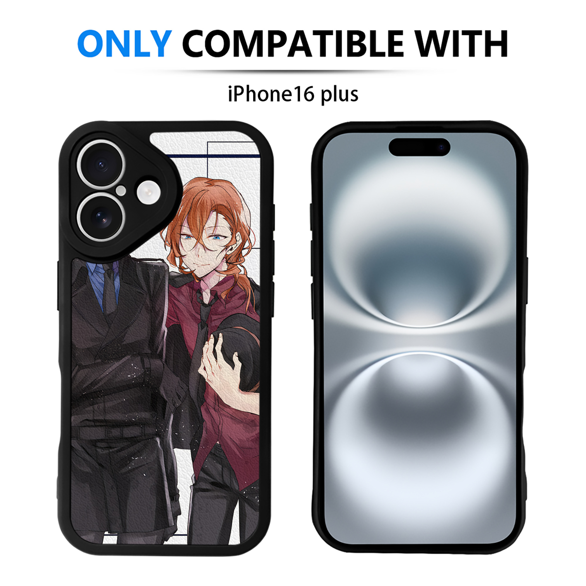 （画像用） 文豪ストレイドッグス Bungo Stray Dogs 【iPhone 16シリーズ対応】シリコンスマホケース（レザー調） 材質：シリコン